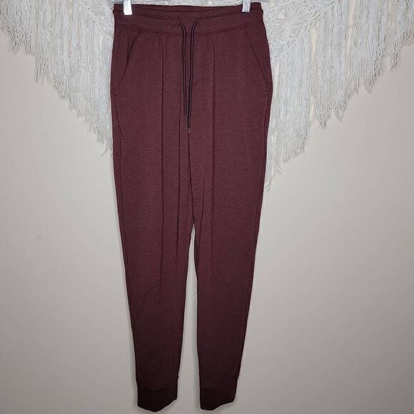 Athletic Works Driworks Pull String Jogger Sweatpants Burgundy Size Small - Picture 9 of 11